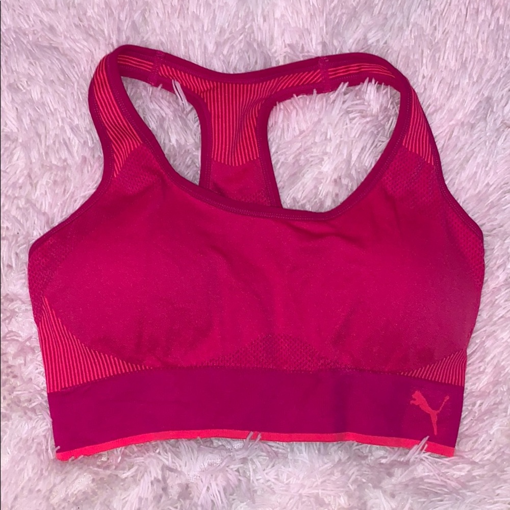pink puma sports bra